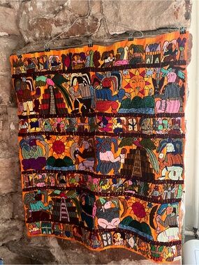 Mayan Embroidery Wall Hanging